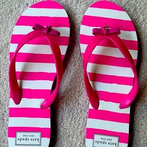 Kate Spade Vibrant Pink Striped Sandals